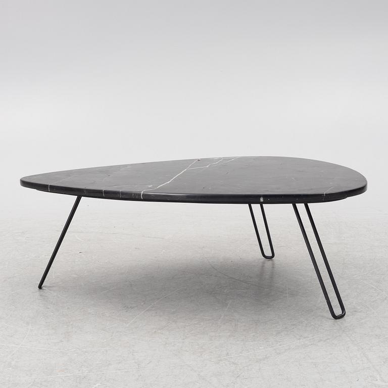 A contemporary coffee table.