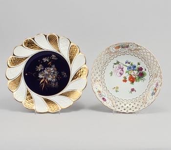 FAT, 2 st, porslin, Meissen, 1900-talets andra hälft.