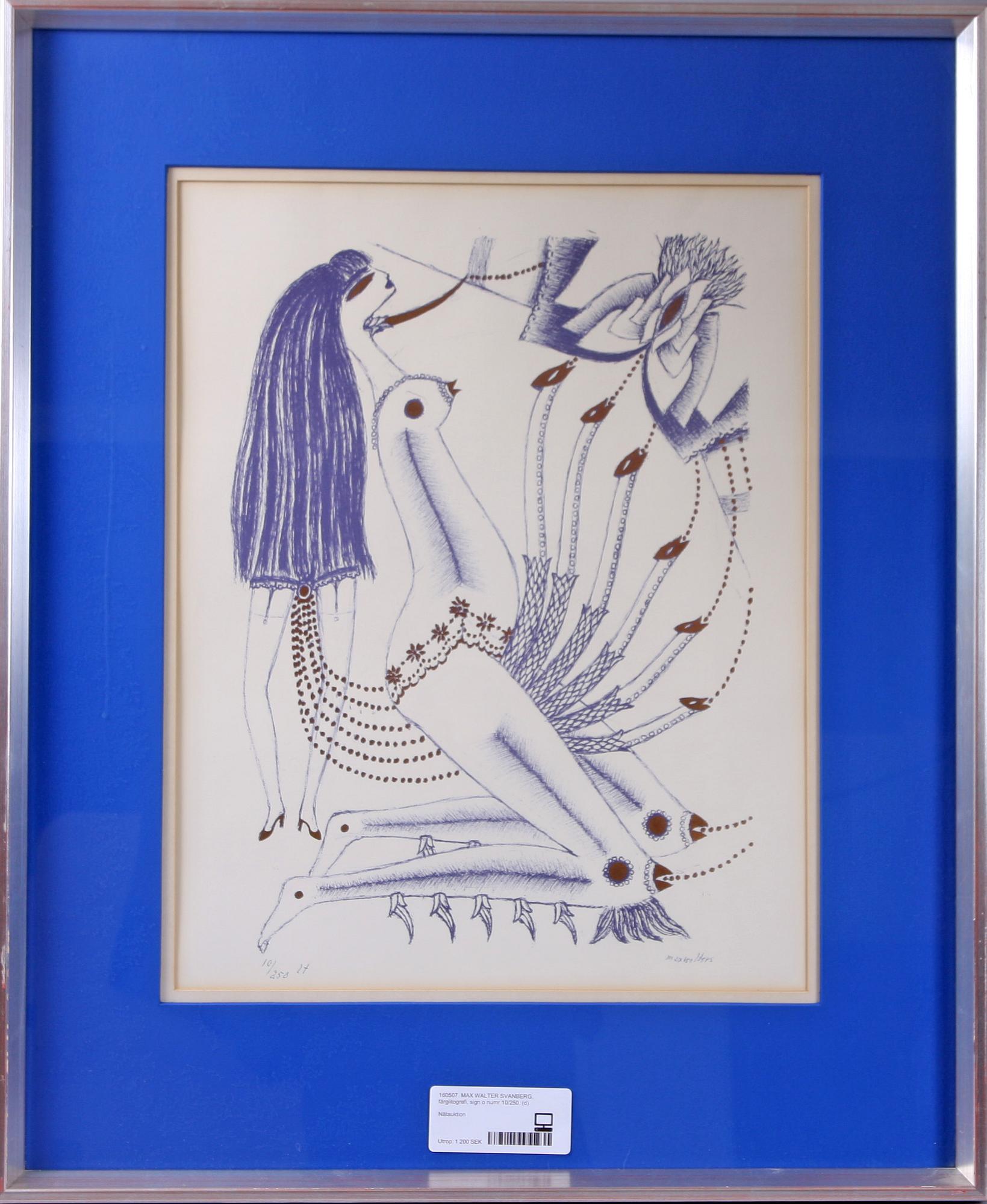 MAX WALTER SVANBERG, färglitografi, sign o numr 10/250.