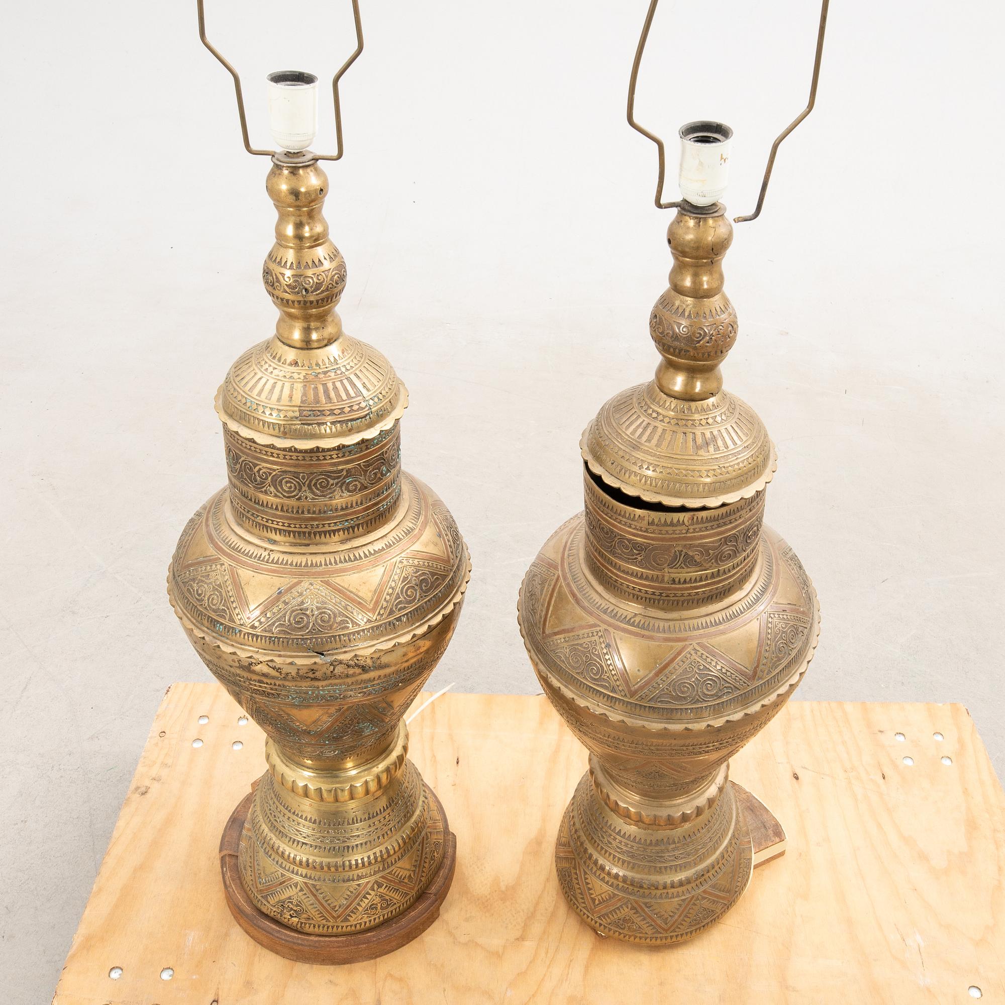 Floor lamps, 2 pcs, 20th century.