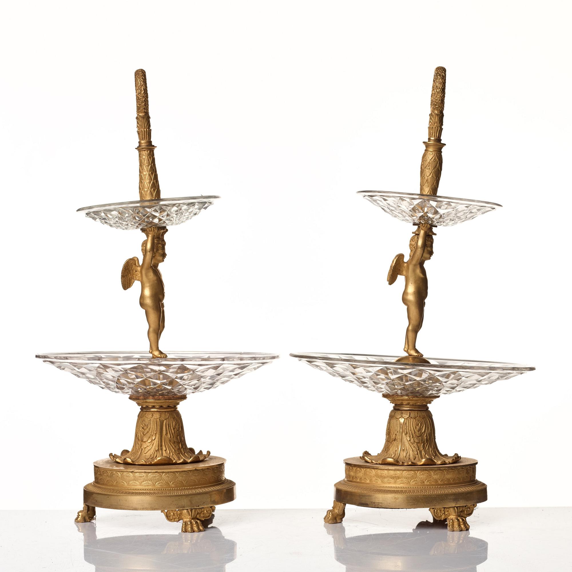 BORDSUPPSATSER, ett par, i Pierre Philippe Thomires art, Paris, 1800-talets början, Empire.