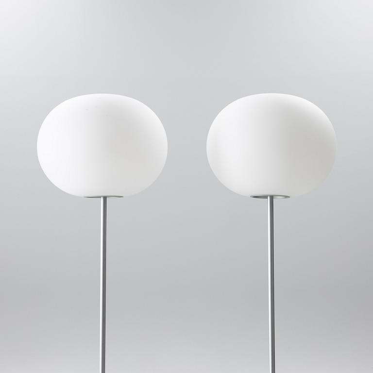 Jasper Morrison, a pair of 'Glo-Ball' floor lamps, Flos, Italy.
