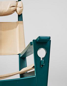 HANS J WEGNER, a "GE673" "The Keyhole", prototype rocking chair in a special colour, Getama, Denmark, 1970's.