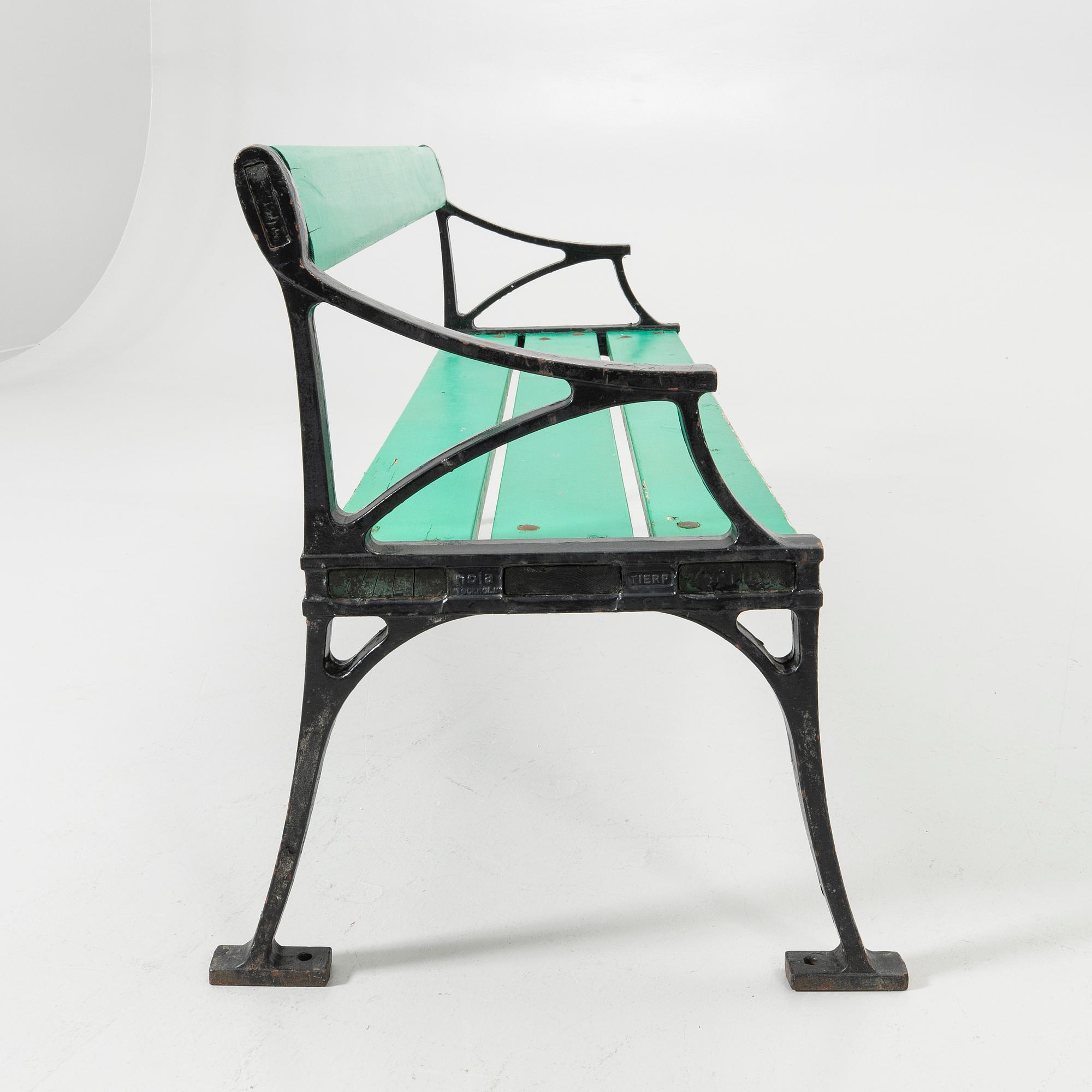 Garden bench, "Tessin", Tierp, Nola Stockholm, 20th century.