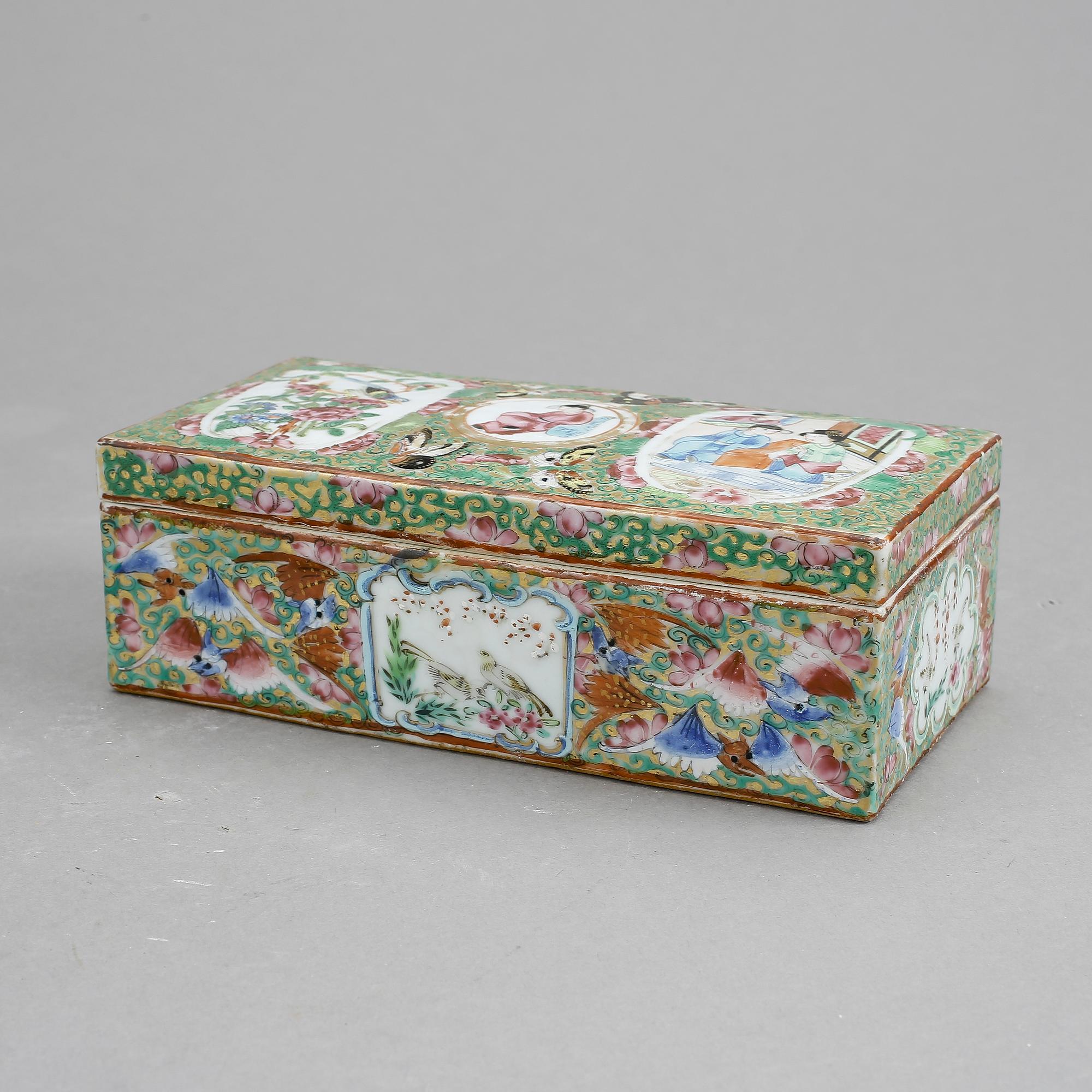 SKRIN, porslin, Kanton, Kina, 1800-tal.