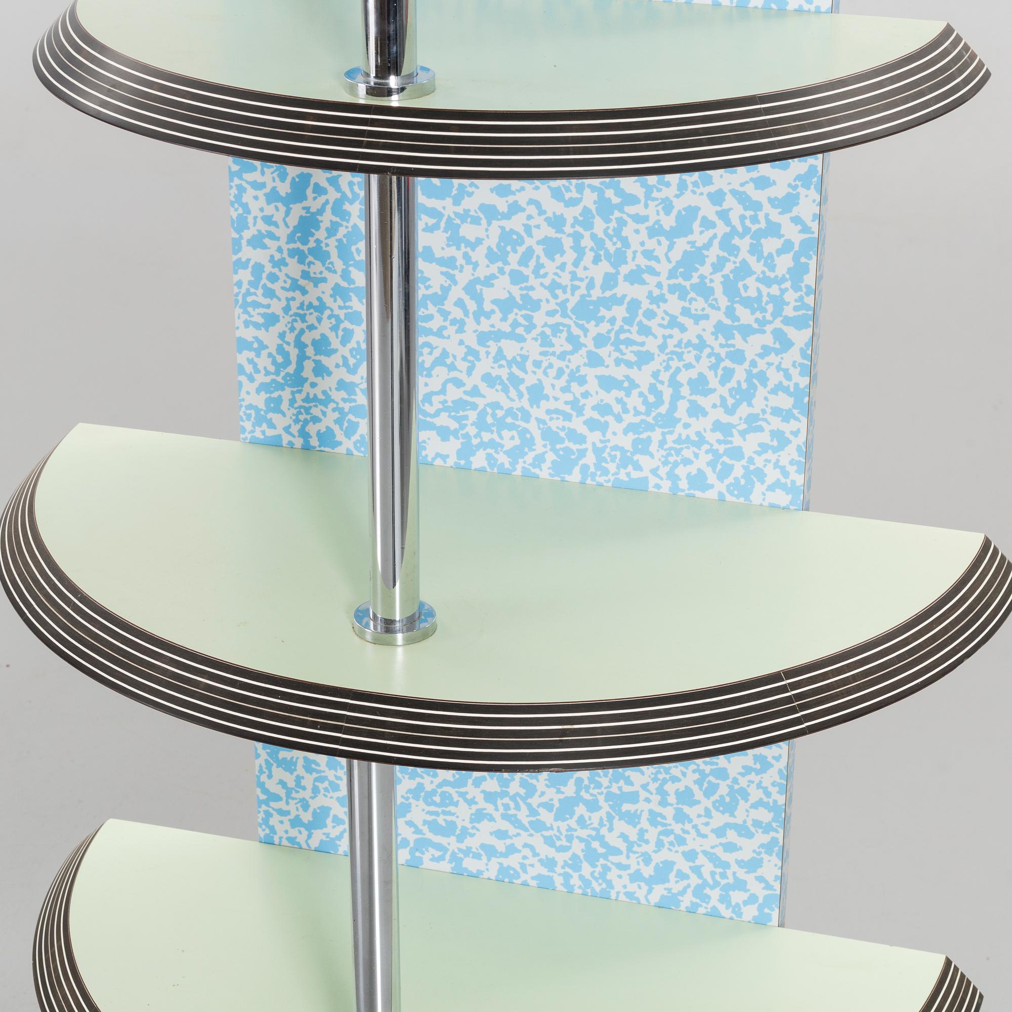HYLLA, Ettore Sottsass, "Spugnato Laminati", Memphis studio, Alchimia, Milano.
