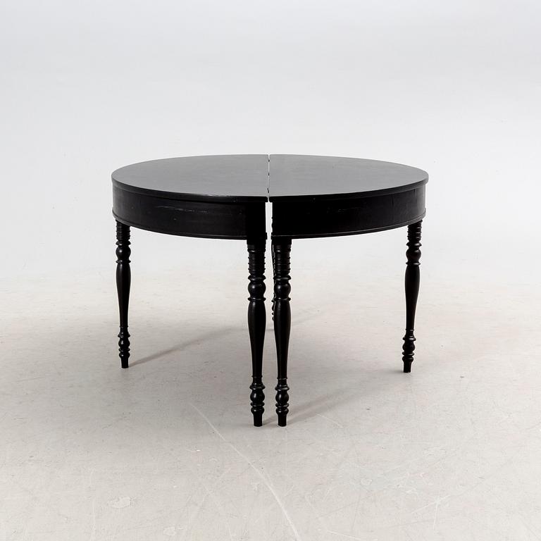 A mid 18th century painted dining table.