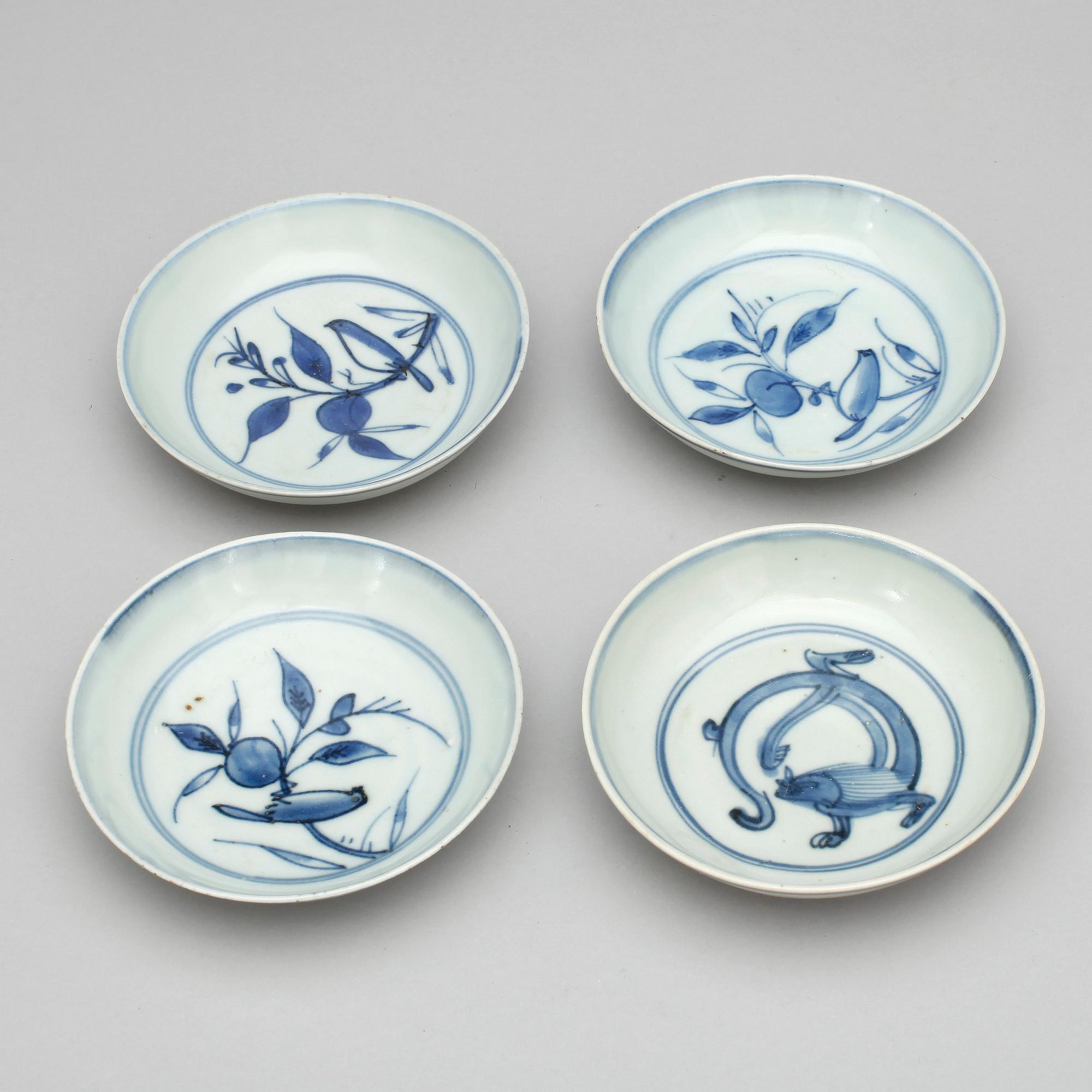 PARTI KINAPORSLIN, 8 delar, bla Ming, Kina.