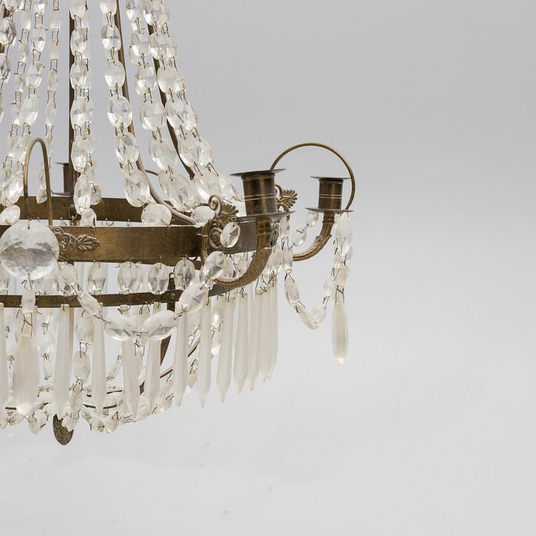 A Empire style chandelier, early 20th Century.