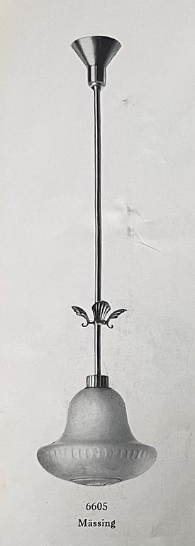 Harald Notini, a ceiling lamp, model "6605", Arvid Böhlmarks Lamp Factory, Sweden 1930s.