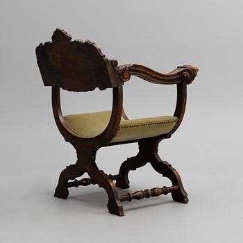 DANTE CHAIR, Italy / Spain, early 20th century.