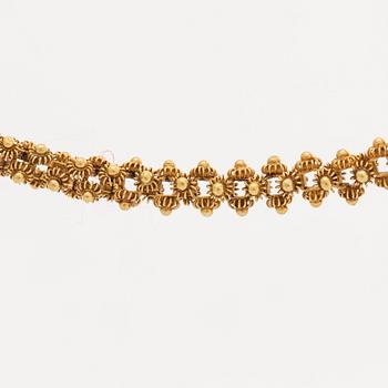 GOLD NECKLACE 14K gold, 28,0 g, approx 44 x 0,5 cm.