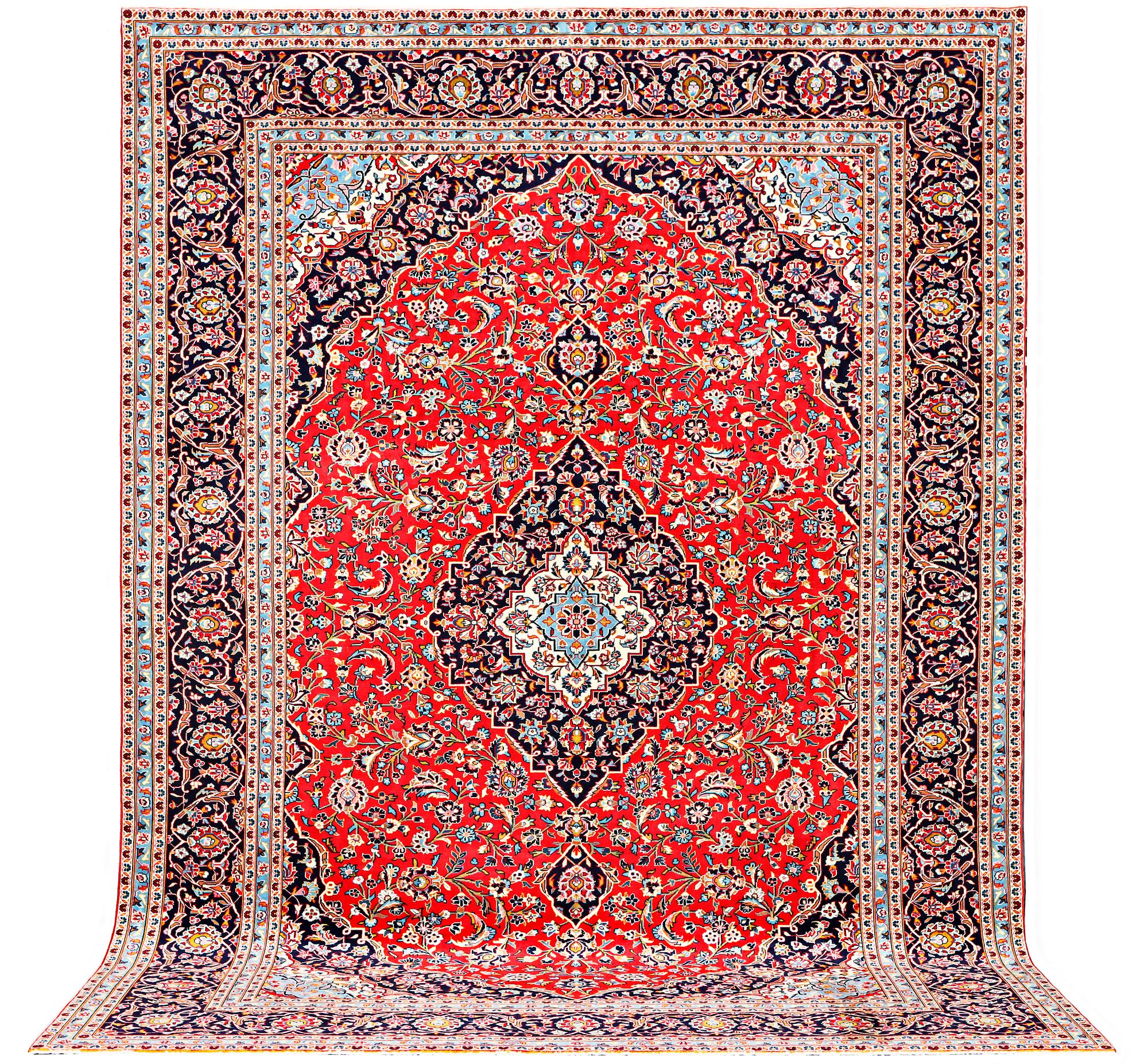 A Kashan carpet, c. 401 x 292 cm.
