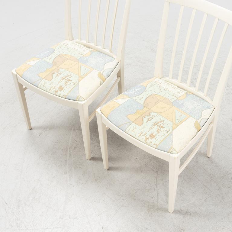 Carl Malmsten, a dining table with four chairs, 'Herrgården', Bodafors, second half of the 20th century.