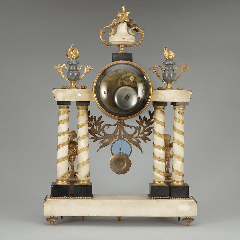 A Louis XVI late 18th Century mantel clock.