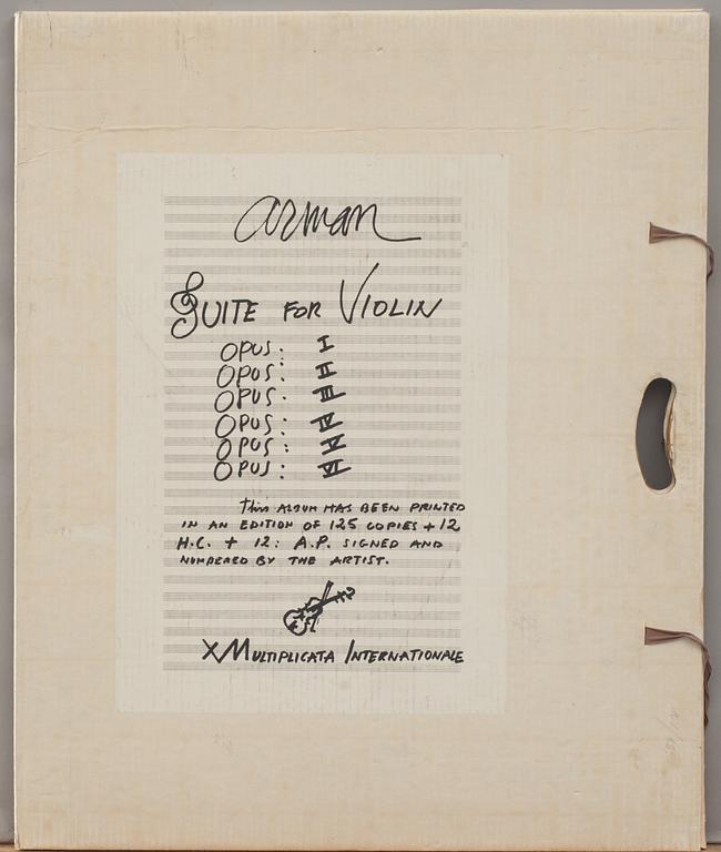 FERNANDEZ ARMAN, "Suite for violin", 6 färgserigrafier, signerade och numrerade 112/125.