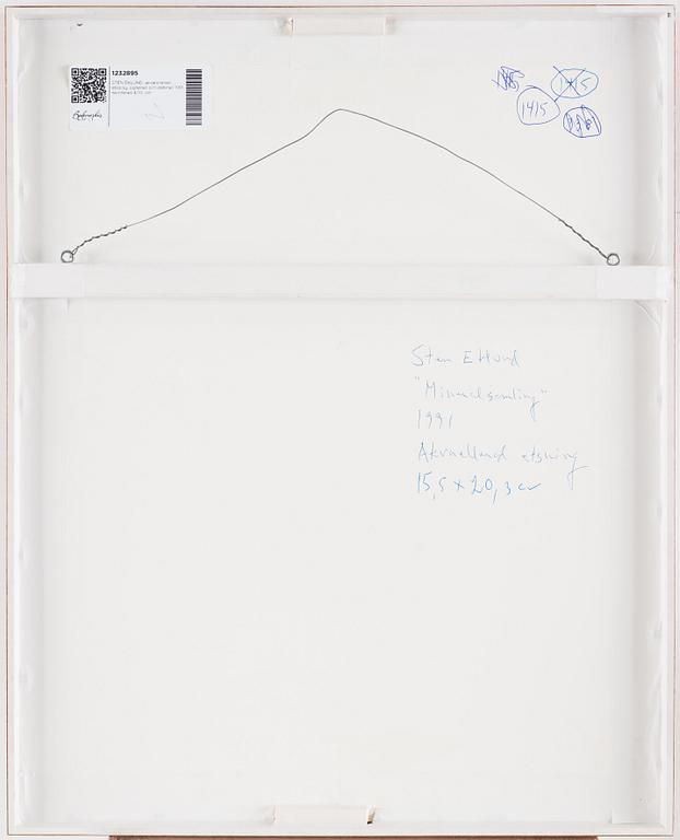 Sten Eklund, akvarellerad etsning, signerad och daterad 1991, numrerad 4/10.