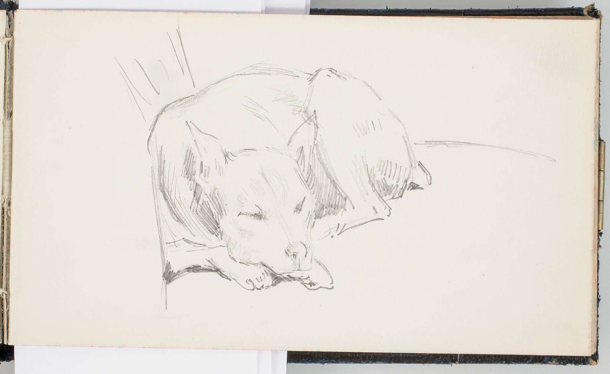 ROBERT THEGERSTRÖM, skissbok med 65 blad. Signerad och daterad 15/6 1894.