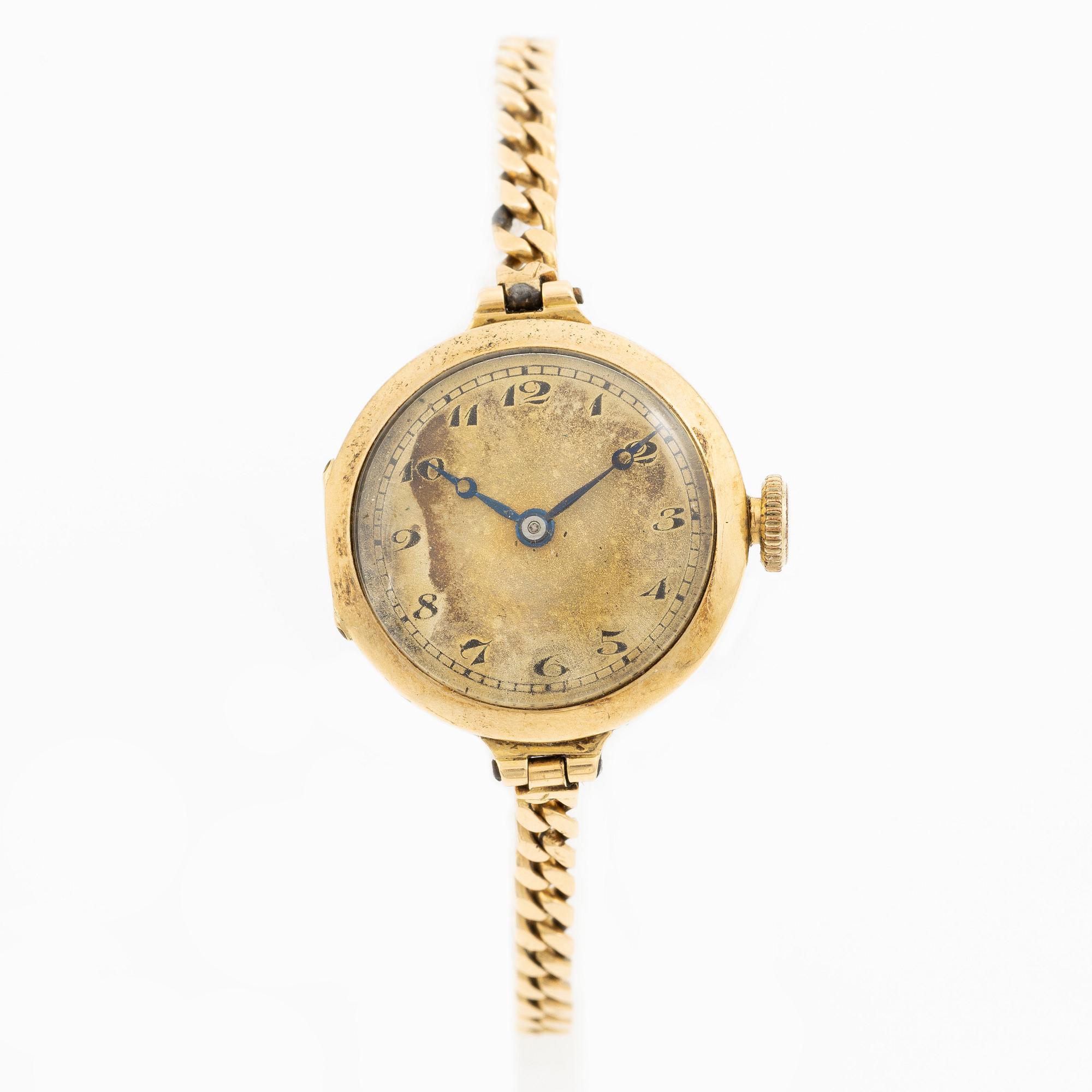 Wristwatch, 22.5 mm, 18K gold.