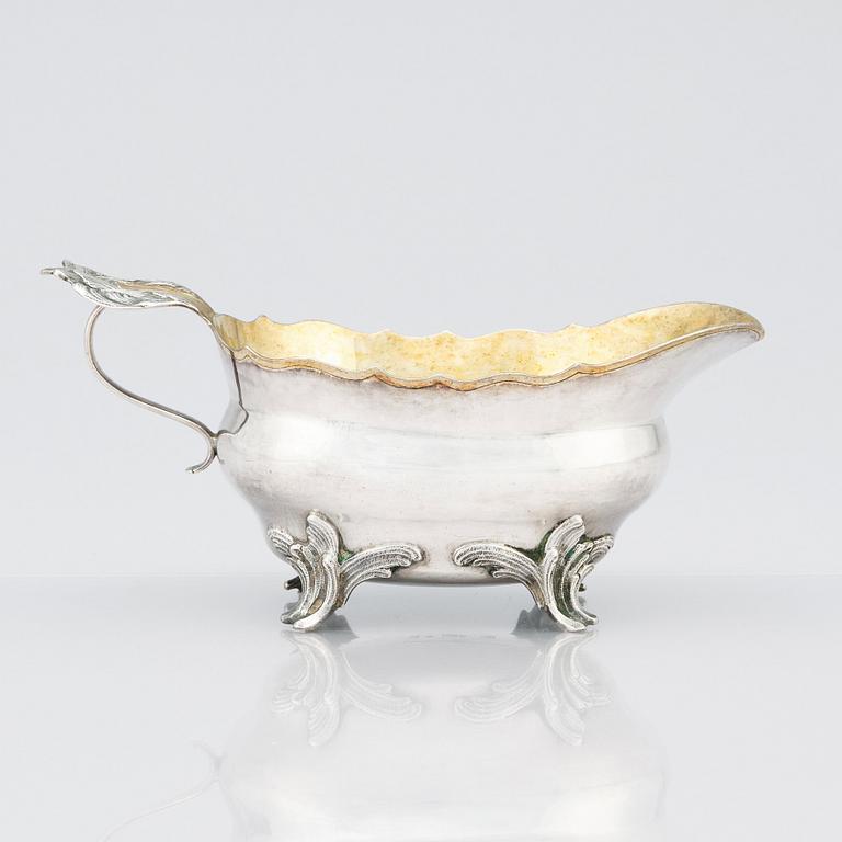Anders Mårdh, gräddsnäcka, delvis förgyllt 
silver, Kungsbacka, sannolikt 1784. Rokoko.