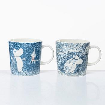 Arabia, 29 Moomin mugs, Finland.