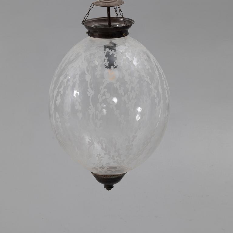 Ceiling lamp, Europe, first half of the 20th century.