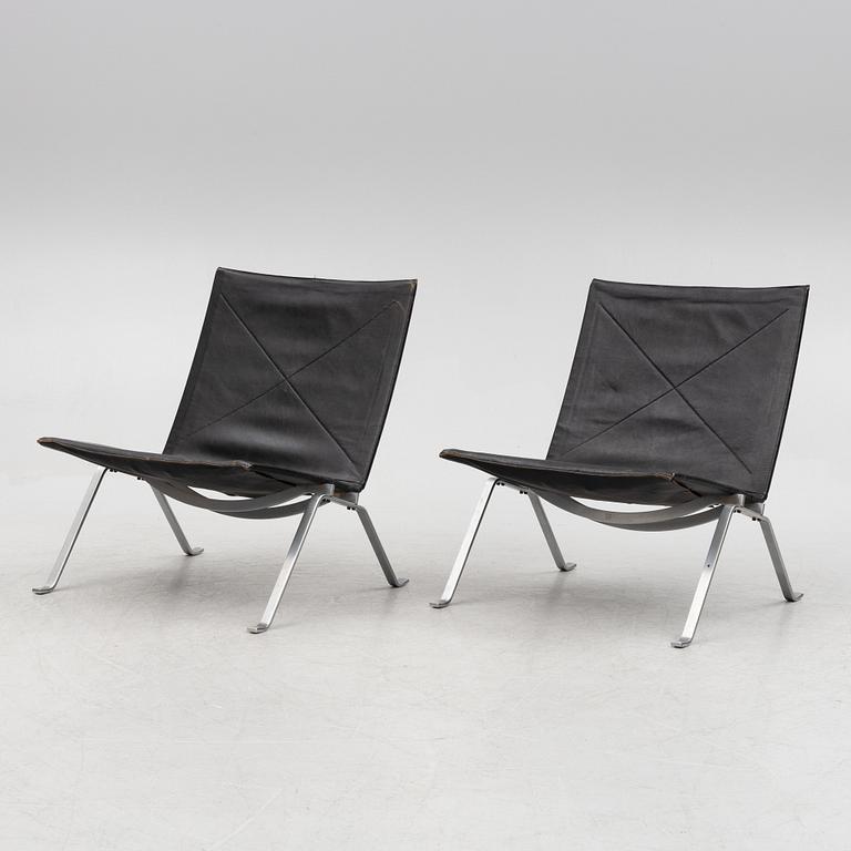 Poul Kjaerholm, a pair of "PK22"lounge chairs, Kold Christensen, Denmark.
