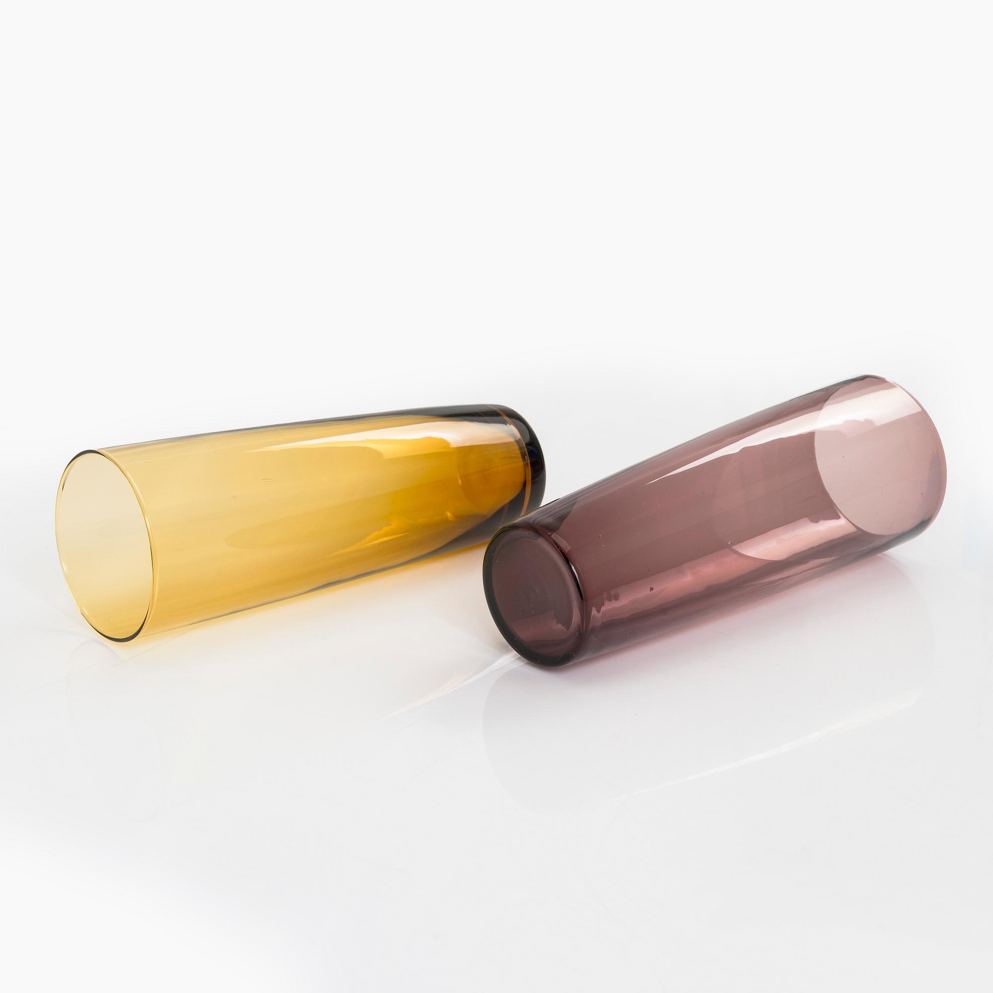 Tapio Wirkkala, a set of 20 juice glasses, model 2204, Iittala, Finland. In production 1956-1969.