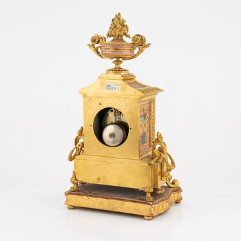 A Louis XVI style mantle clock, late 19th century.