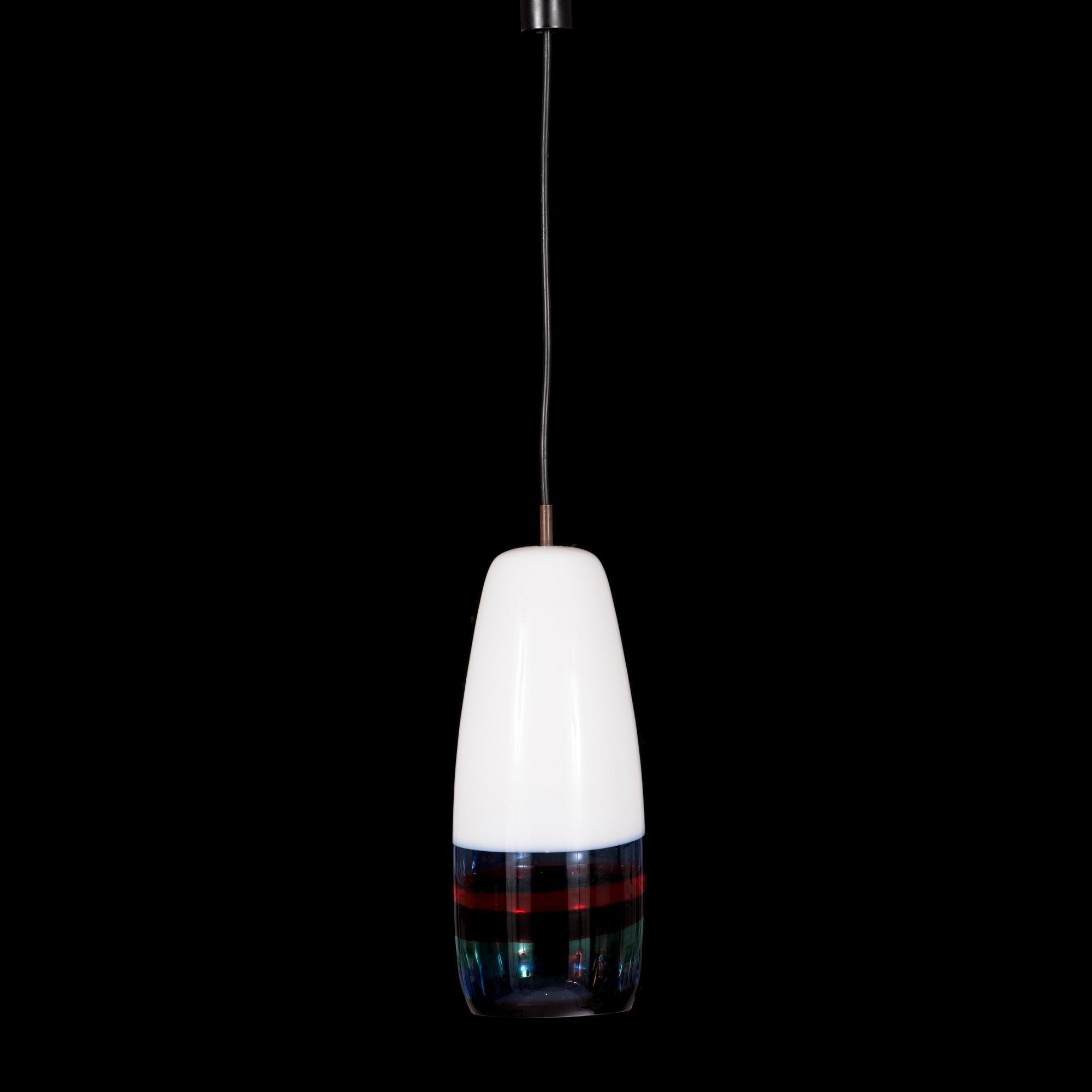 Massimo Vignelli, a mid-20th century  Italian 'Sigaro' pendant light for Venini.