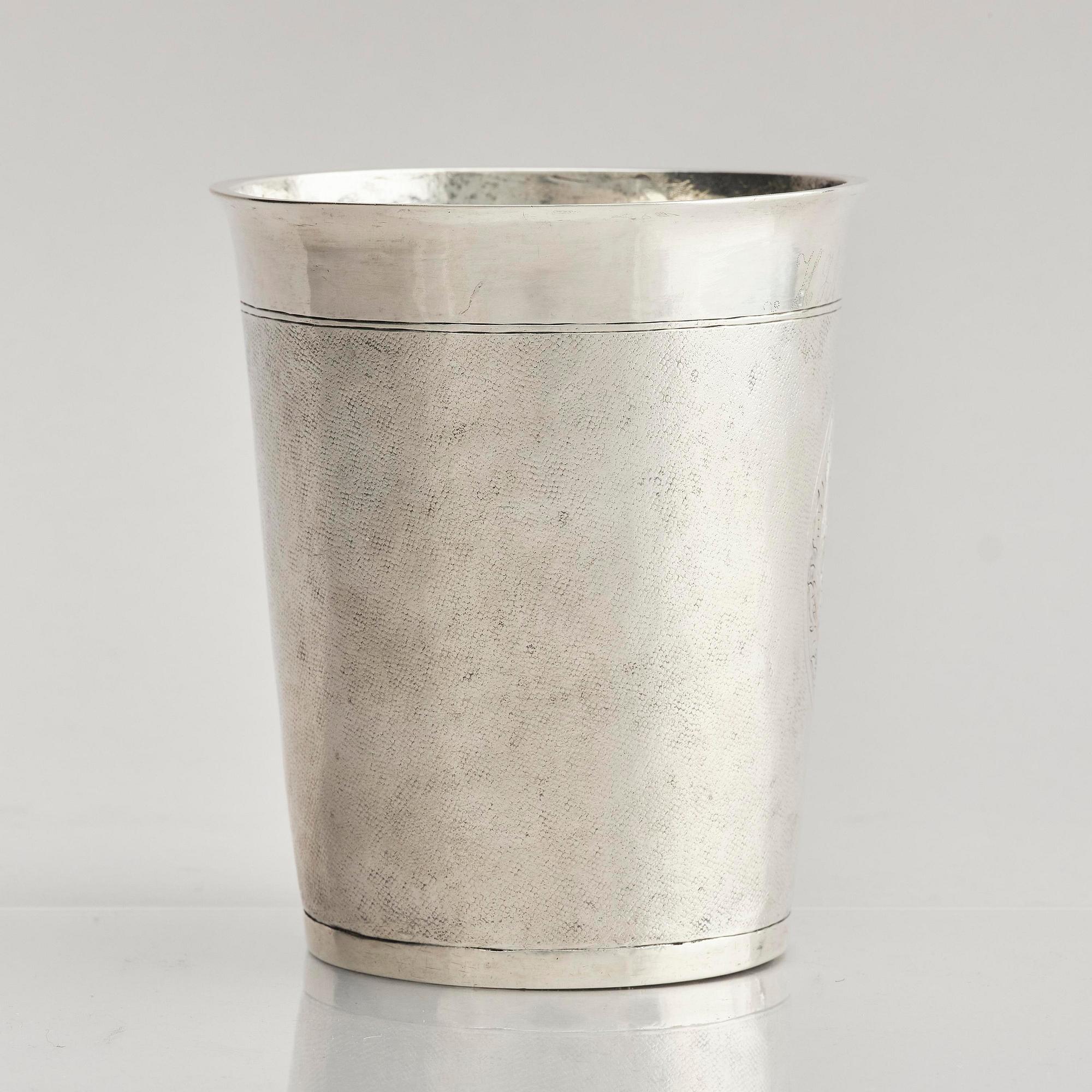 Jens Jacobsen Hoff, bägare, silver. Kontrollör Conrad Ludolph, Köpenhamn 1716.