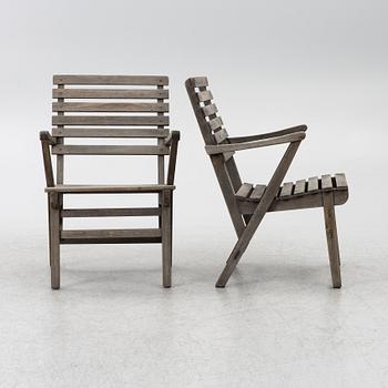 Carl Malmsten, Four 'Bergshamra' garden chairs.