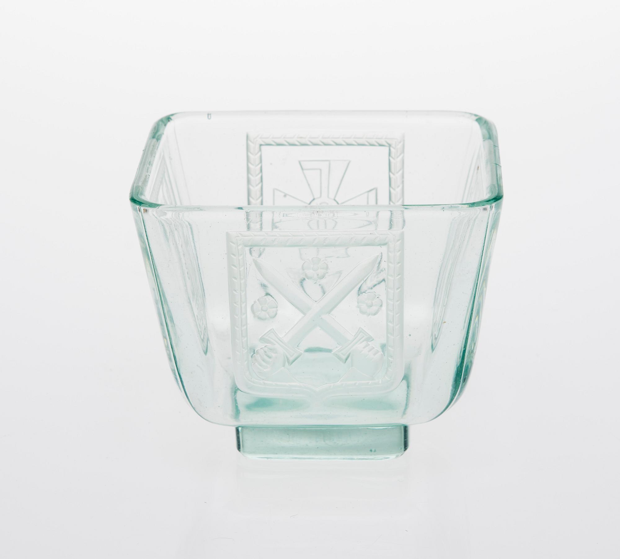 SKÅL, glas, "Mottimalja 1939-1942" Riihimäen Lasi Oy.