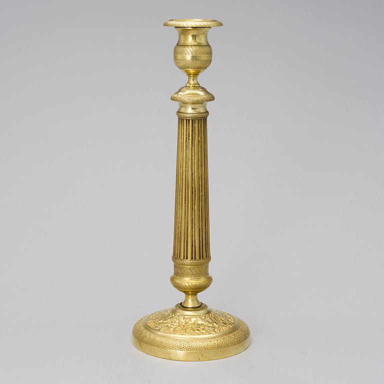 An early 19th century empire candlestick.