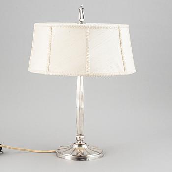 A CG Hallberg silver plated 1920/30's table lamp,