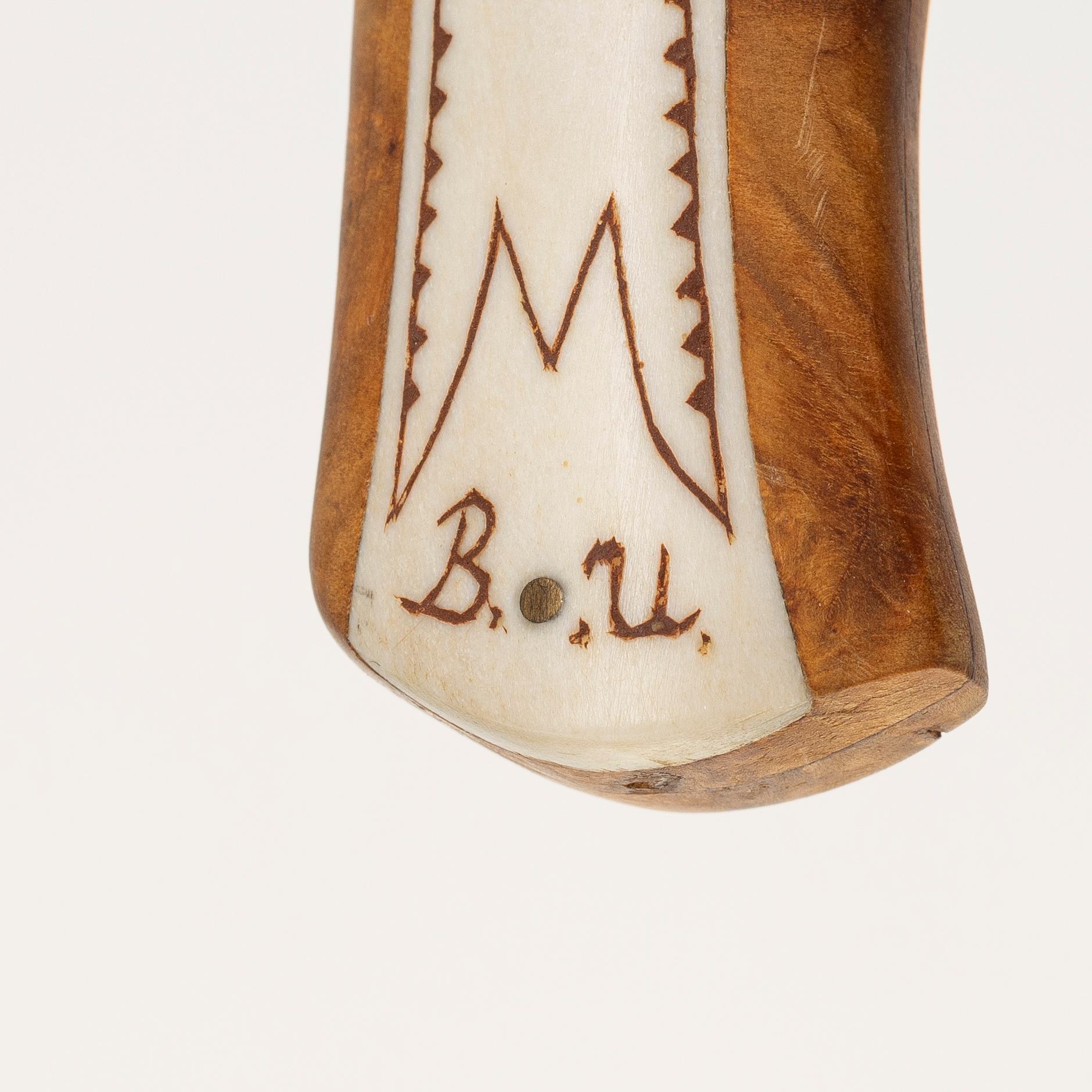 Bengt Olaf Unga, half-horn knife, signed.