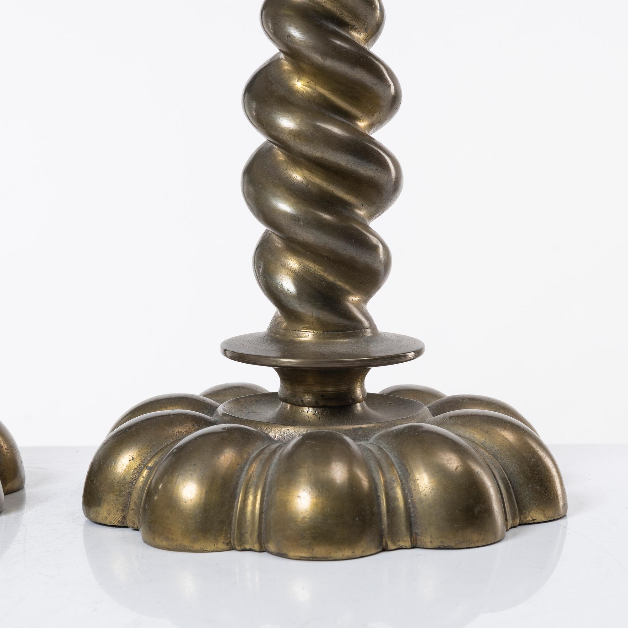 Ljusstakar ett par, barockstil, 1900-talets första hälft..