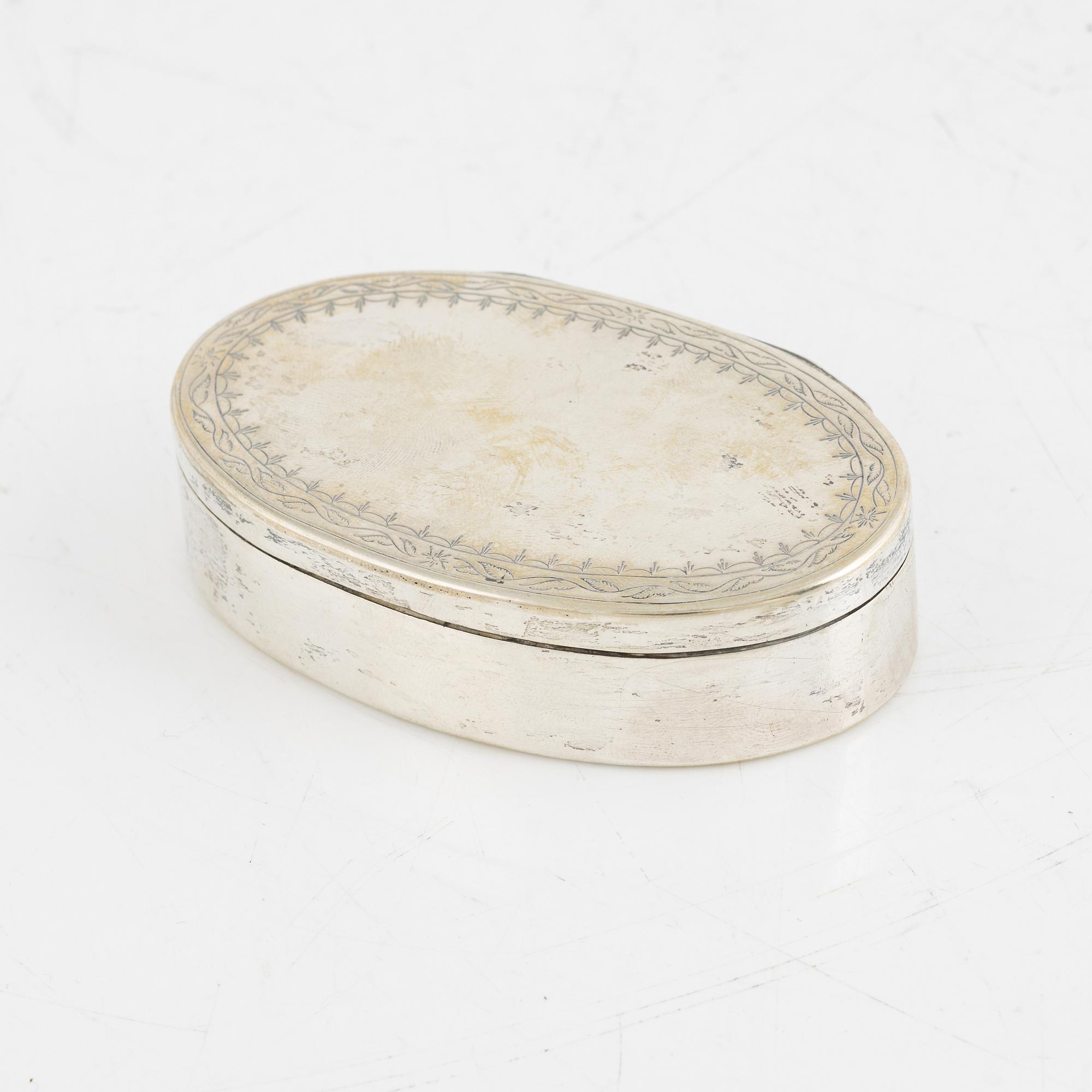 Carl Fredrik Seeman, a silver and parcel-gilt snuff box, Arboga 1797.
