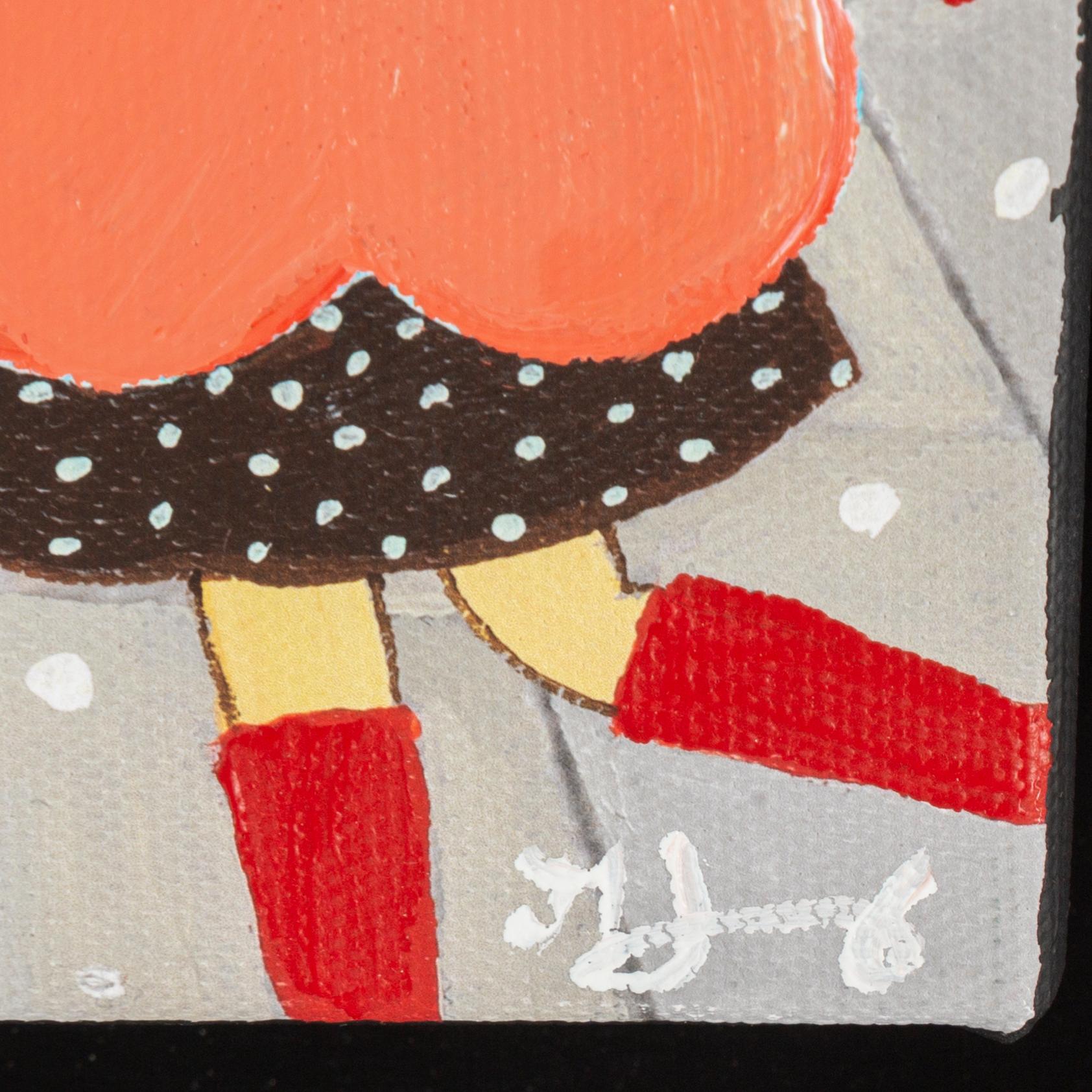 Marika Lang, mixed media on print.