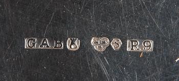 PARTI SILVER, 8 delar, Sverige resp Tyskland, 1800-1900-tal.