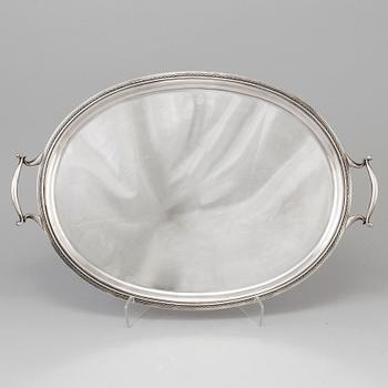 A SILVER PLATED TRAY, CG Råström, Stockholm, 20th century.