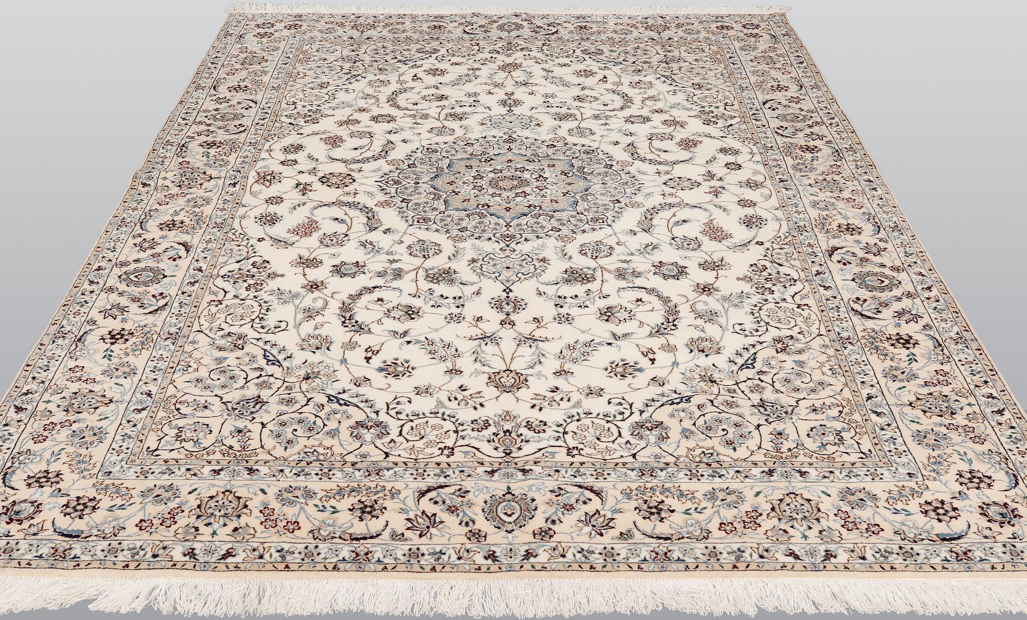 A carpet, Nain Part Silk, sk 6LAA, 220 x 159 cm.