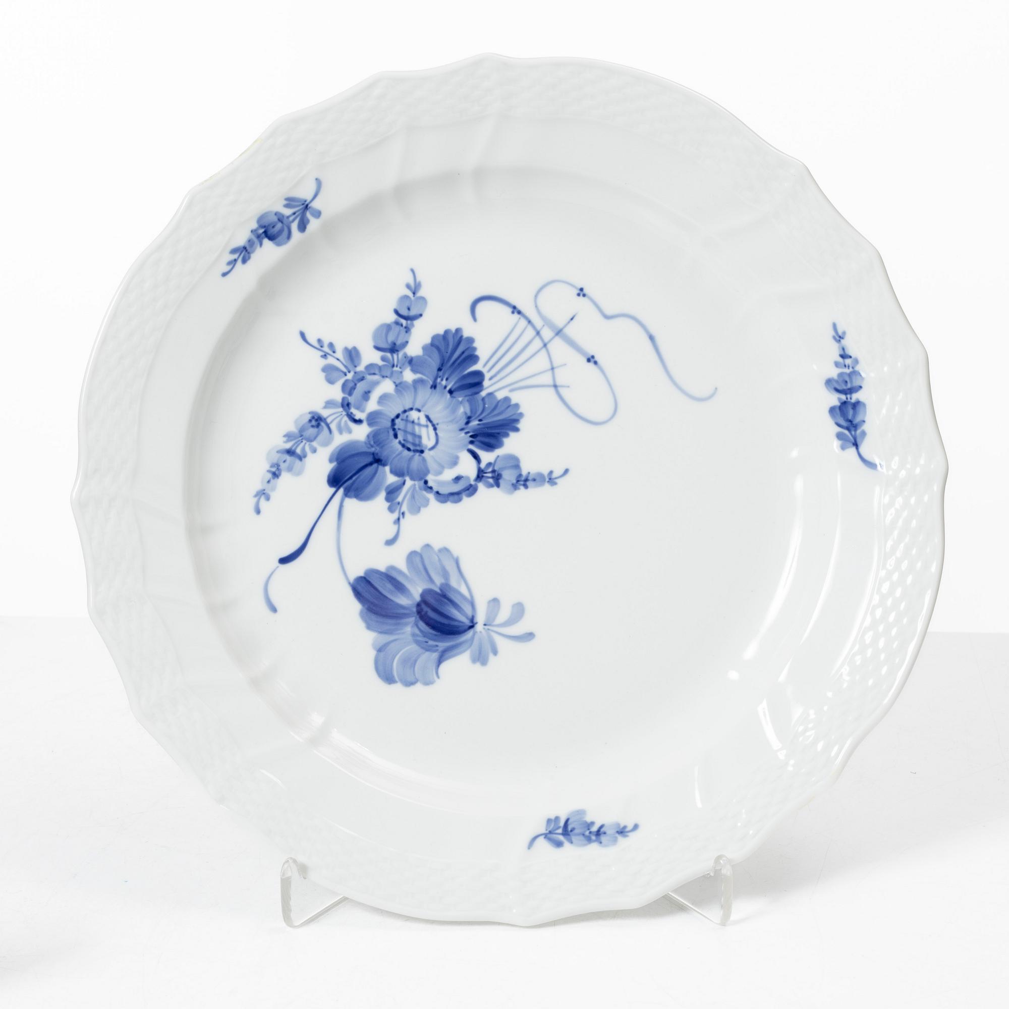 Royal Copenhagen, A 32-piece porcelain "Blue Flower" coffee service, Royal Copenhagen, Denmark.