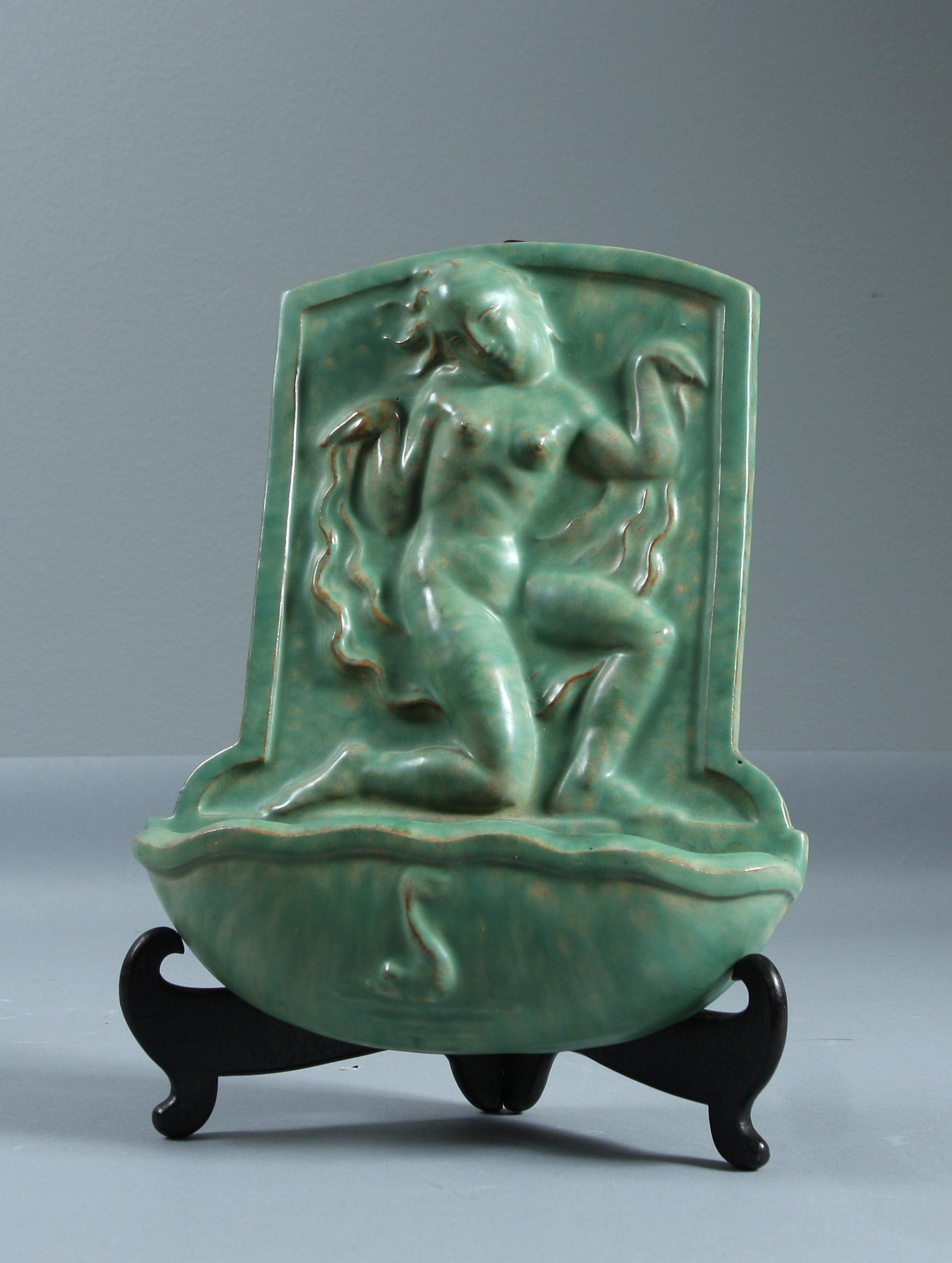 VÄGGVAS, Art deco, Höganäs, lergods.