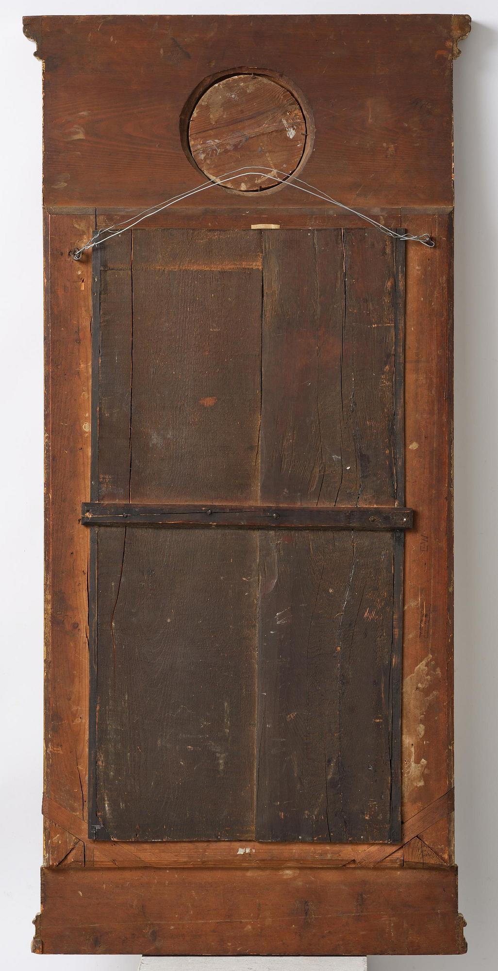 A late Gustavian giltwood mirror by E. Wahlberg (master in Stockholm ca 1760-1811).