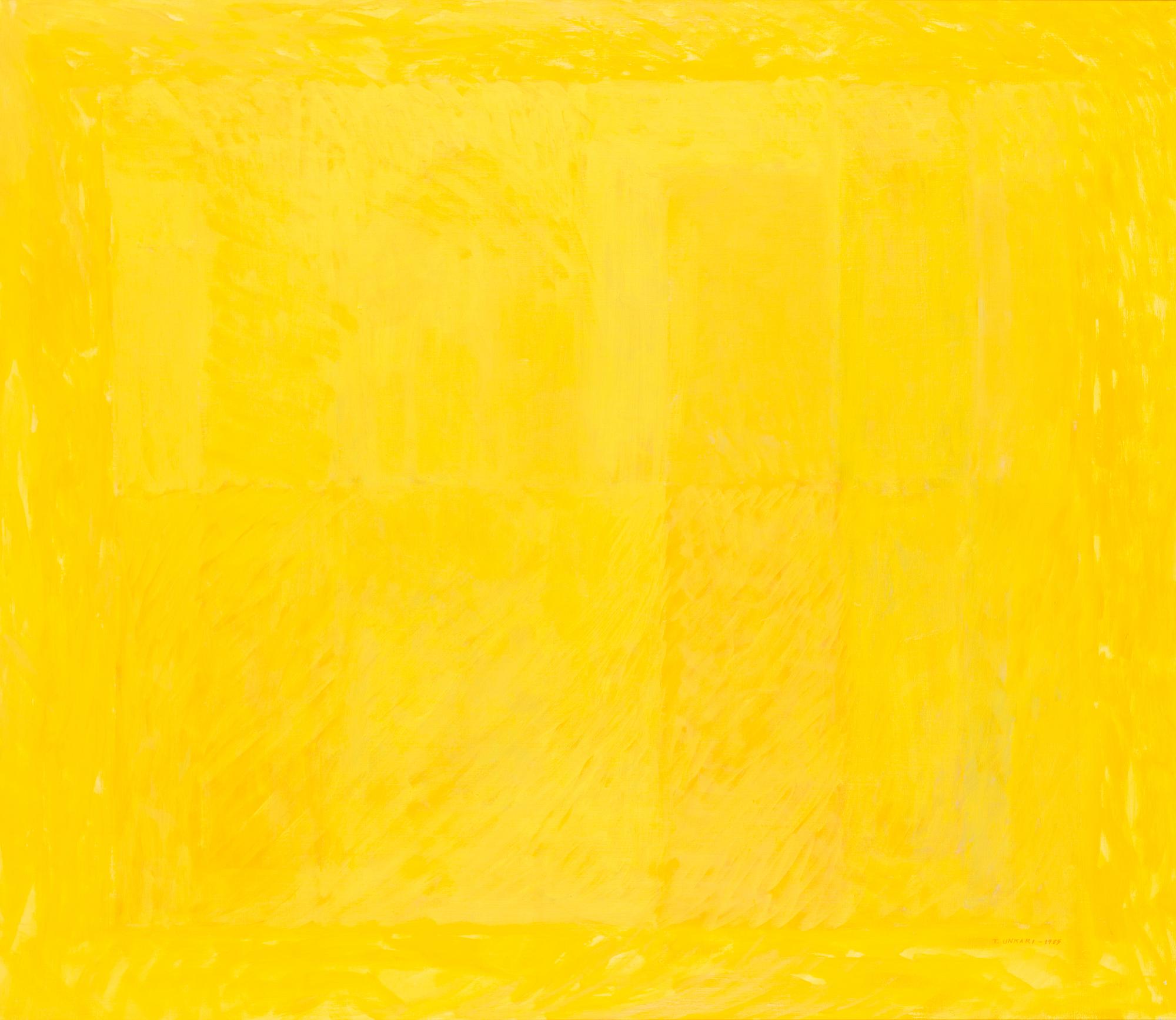 Tarja Unkari, oil on canvas, signed and dated 1985.
