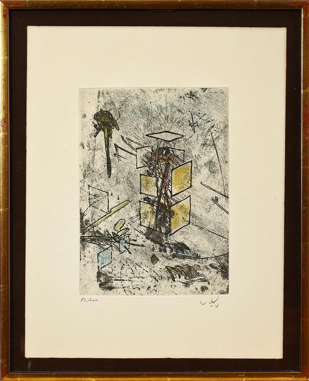 ROBERTO MATTA, färgetsningar, 5 st, sign o numr 83/100.
