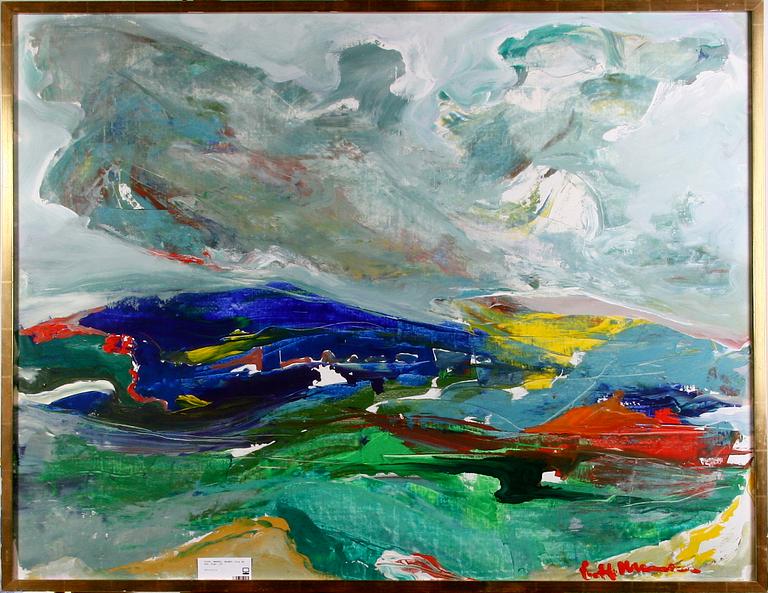 MANTEL, HELMUT. Olja på duk. Sign.