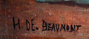 HUGHES de BEAUMONT, olja på pannå, sign.