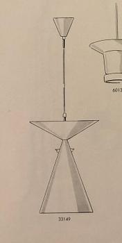 Bertil Brisborg, a ceiling lamp model "33149", Nordiska Kompaniet, 1950s.